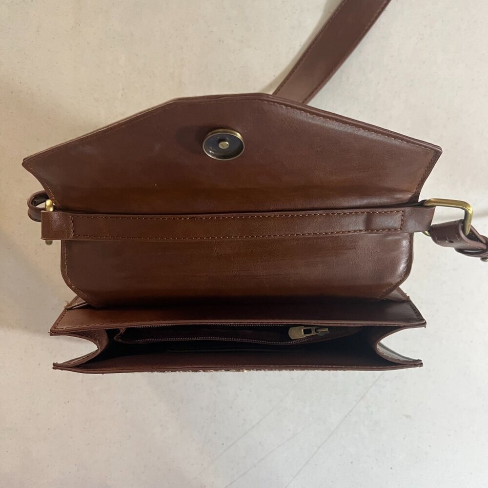 Antik Kraft - Vintage handbag - Brown - Small - Crossbody - Picture 11 of 13